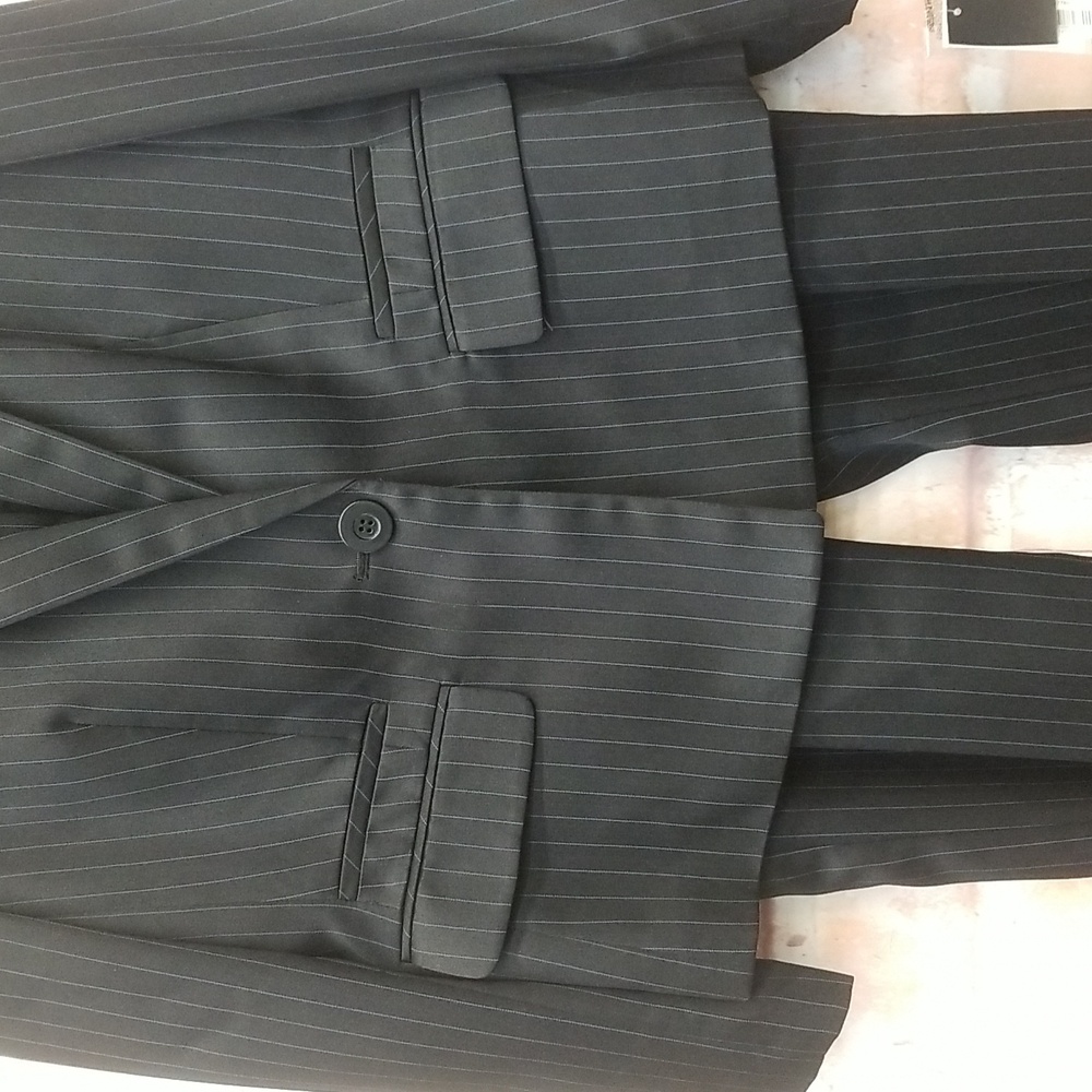 Le Suit Black Blue Pinstripe Suit - Picture 3 of 16